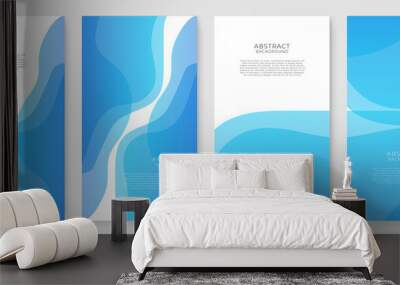 abstract background vector with blue wave. abstract blue vector background with wave. abstract smoot Wall mural