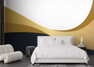 Abstract black and gold luxury simple minimal background Wall mural