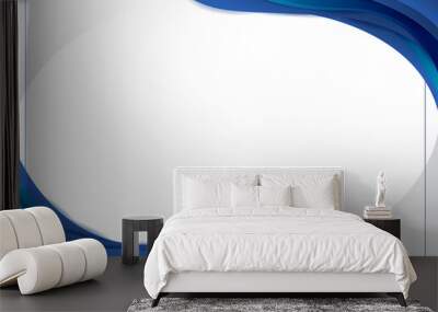 abstract blue background poster with wave curve dynamic. blue and white business presentation backgr Wall mural