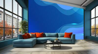 abstract blue modern background with dynamic effect. motion vector illustration. trendy gradients. c Wall mural