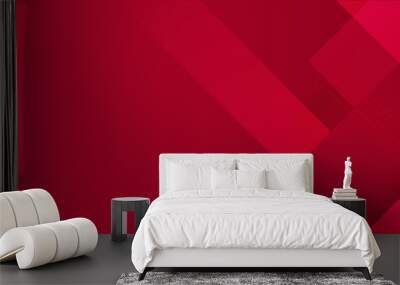 Abstract red banner background Wall mural