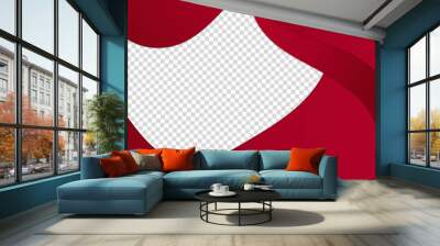 Bloob memphis transparant red colorful sale post design template background Wall mural