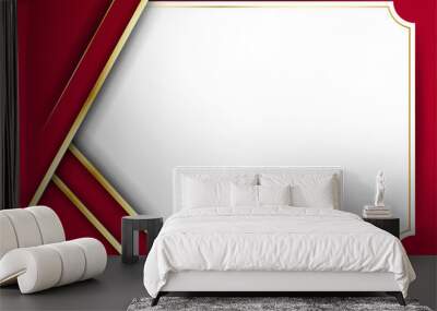 Elegant professional red gold certificate design template Wall mural