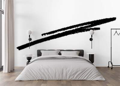 line brush grunge underline shapes Wall mural