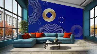 Luxury Abstract golden blue cover design background Wall mural