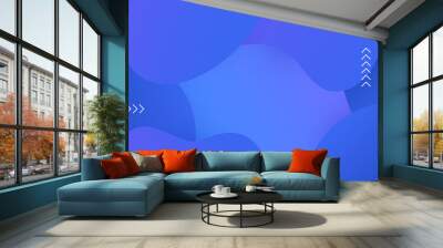 Modern Blue halftone colorful abstract geometri design background Wall mural