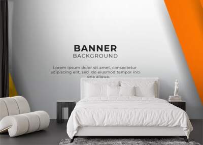 Modern gradient orange and yellow abstract banner background design template Wall mural