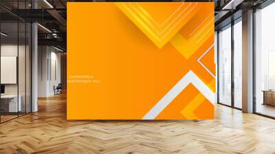 Modern gradient orange and yellow abstract banner background design template Wall mural