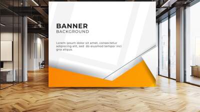 Modern gradient orange and yellow abstract banner background design template Wall mural