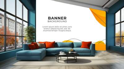 Modern gradient orange and yellow abstract banner background design template Wall mural