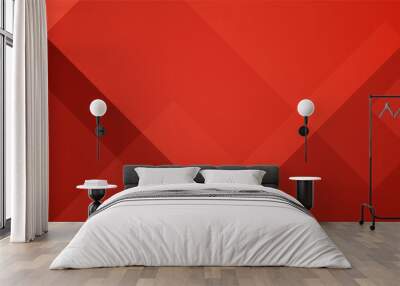 Modern red abstract banner background Wall mural