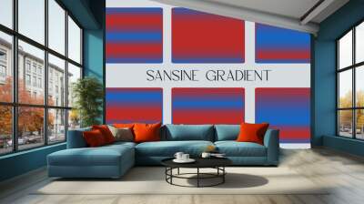 blue gradient set vector set of gradients red vector set of blue red gradient Wall mural