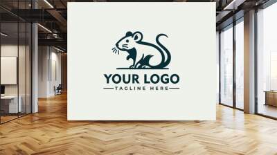 Rat logo icon design illustration vector Mouse Logo Icon design Template  Wall mural