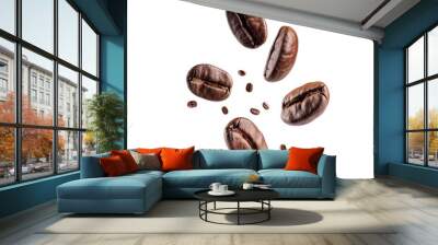 Flying Coffee beans Wall mural