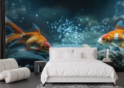 Goldfish in Aquarium Wall mural