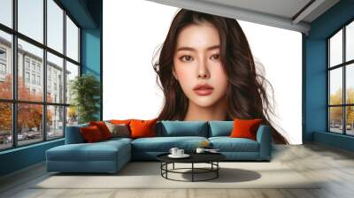 Young Asian beauty woman model long hair with korean makeup style Wall mural