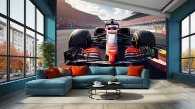 Formula 1 car on circuit, F1 racing. champion Wall mural