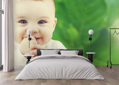 adorable baby boy Wall mural