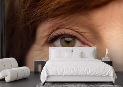 beauty, vision and old people concept - eye of senior woman Wall mural