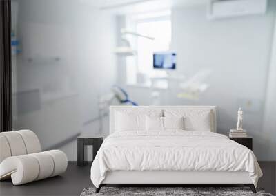 blurred modern dental clinic office interior bokeh Wall mural