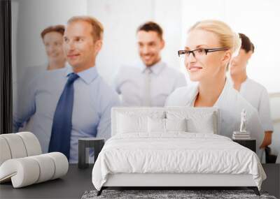 businessmen and businesswomen on conference Wall mural