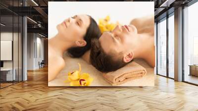 couple in spa Wall mural