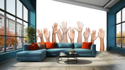 human hands waving hands Wall mural