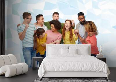 international group of happy smiling people Wall mural