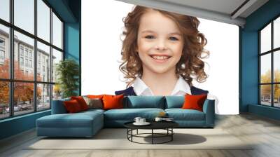 portrait of smiling little girl Wall mural