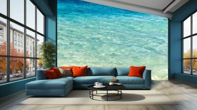 sea or ocean with transparent blue water Wall mural