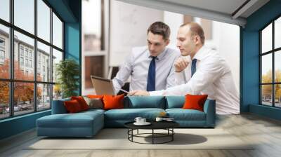 two businessmen having discussion in office Wall mural