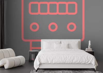 Electricity Meter icon Design Wall mural