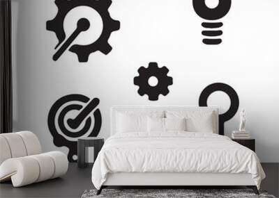 gear icon vector illustration Wall mural