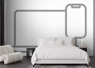 Laptop icon Design Wall mural