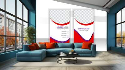 Modern or creative Vertical business card design. Wall mural