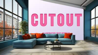 Cutout Text Style Effect Wall mural