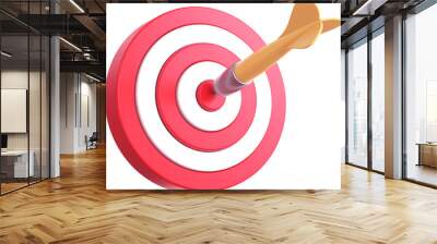 target goal bullseye isolated on transparent background. 3d rendering Wall mural