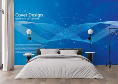 blue tech background vector illustration Wall mural