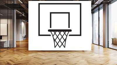 Black basketball basket icon. Vector illustration Wall mural