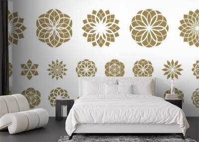 Flower of life vector ancient esoteric symbol big vector set. Wall mural