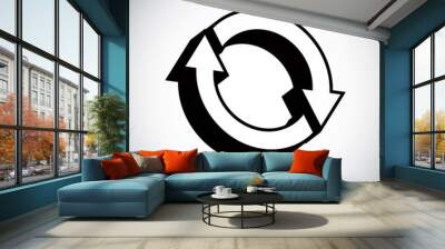 Reload refresh arrows loop vector simple icon. Wall mural