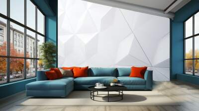 abstract geometric white background Wall mural