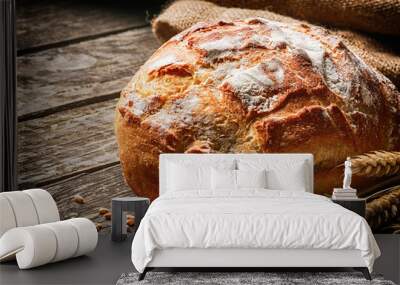 Freshly baked traditional bread Wall mural