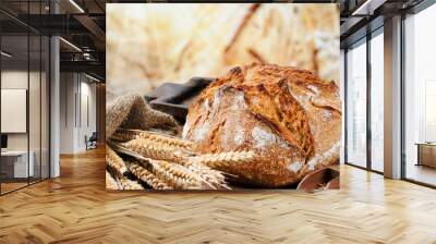 Freshly baked traditional bread Wall mural