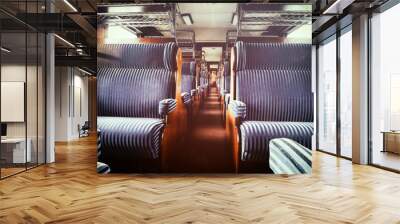 Last century rail car interior Wall mural