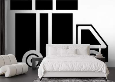 delivery truck glyph  Wall mural