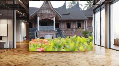 Minangkabau traditional house from West Sumatra, Indonesia Wall mural