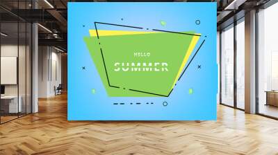 Hello Summer card. Vector illustration. Wall mural