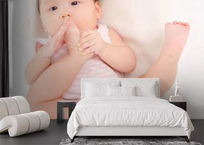 Asian baby girl Wall mural