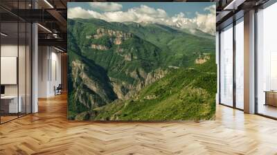 A beautiful mountain landscape. A delightful spring view. Zangezur Mountains. Armenia. Wall mural